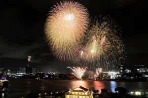 Mãn nhãn màn pháo hoa rực rỡ trên bầu trời TP.HCM chào năm mới 2026