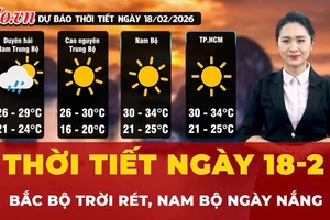 Thời tiết ngày 18-2: Bắc Bộ trời rét, Nam Bộ ngày nắng