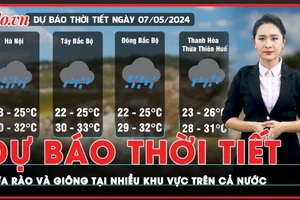 Dự báo thời tiết 7-5: Bắc Bộ có mưa rào và giông diện rộng, Nam Bộ mưa chủ yếu vào chiều tối và đêm hôm 