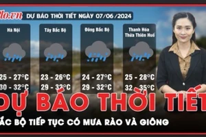 Dự báo thời tiết 7-6: Bắc Bộ tiếp tục có mưa rào và giông, cảnh báo thiên tai cấp độ 1