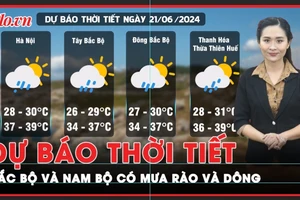Dự báo thời tiết 21-6: Bắc bộ và Nam bộ có mưa rào, cảnh báo lũ quét và sạt lở