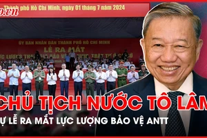 Chủ tịch nước Tô Lâm dự lễ ra mắt Lực lượng tham gia bảo vệ an ninh, trật tự ở cơ sở tại TP.HCM