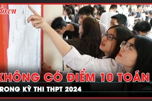 Điểm thi tốt nghiệp THPT 2024: Lần đầu cả nước không có điểm 10 môn Toán, có 2 điểm 10 môn Văn
