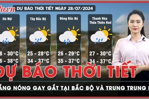 Dự báo thời tiết 28-7: Bắc Bộ, Bắc và Trung Trung Bộ hứng nắng nóng