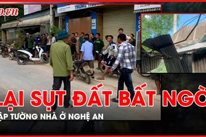 Lại sụt đất bất ngờ làm sập tường nhà, người dân miền núi Nghệ An lo lắng