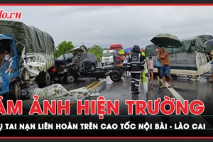 Tai nạn liên hoàn nghiêm trọng trên cao tốc Nội Bài - Lào Cai: 2 người thương vong