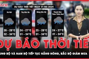 Dự báo thời tiết 17-8: Trung Bộ và Nam Bộ tiếp tục nắng nóng, Bắc Bộ chỉ còn mưa rào rải rác