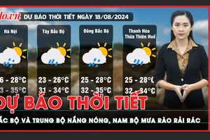 Dự báo thời tiết 18-8: Bắc Bộ và Trung Bộ nắng nóng, Nam Bộ có mưa rào và giông rải rác 