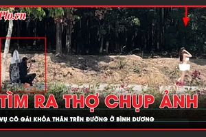 Tìm ra thợ chụp ảnh vụ cô gái khỏa thân trên đường ở Bình Dương
