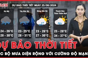 Dự báo thời tiết 25-8: Mưa khắp Bắc Bộ với cường độ mạnh, Nam Bộ duy trì mưa về chiều 