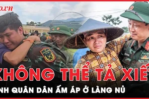 Những khoảnh khắc gây xúc động về tình quân dân ấm áp ở thôn Làng Nủ