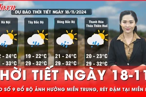 Thời tiết ngày 18-11: Miền Trung ảnh hưởng trực tiếp của bão số 9, Miền Bắc nhiệt độ giảm sâu