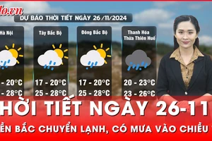Thời tiết ngày 26-11: Miền Bắc bước vào đợt mưa rét đầu tiên trong năm, mưa tập trung vào chiều tối
