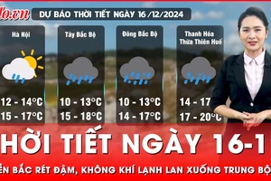 Thời tiết ngày 16-12: Miền Bắc chìm sâu trong rét đậm, không khí lạnh xuống Trung Bộ