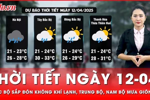 Thời tiết ngày 12-04: Bắc Bộ sắp đón không khí lạnh, Trung Bộ, Nam Bộ mưa giông 