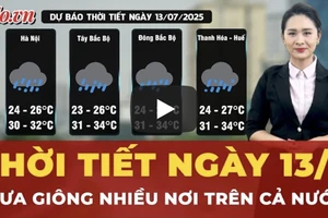 Thời tiết ngày 13-7: Nhiều khu vực trên cả nước đón mưa giông, đề phòng lốc sét