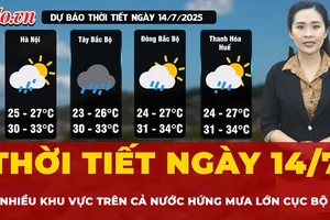 Thời tiết ngày 14-7: Cảnh báo nguy cơ lũ quét và sạt lở khi mưa lớn tại nhiều khu vực