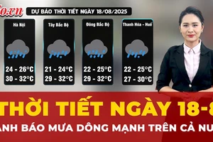Thời tiết ngày 18-8: Áp thấp tiến vào vịnh Bắc Bộ, nhiều khu vực nguy cơ mưa lớn