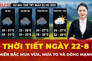 Thời tiết ngày 22-8: Miền Bắc mưa vừa, mưa to và dông mạnh