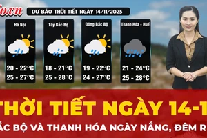 Thời tiết ngày 14-11: Bắc Bộ ngày nắng, đêm rét; Nam Bộ có mưa rào và giông