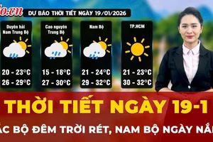Thời tiết ngày 19-1: Bắc Bộ đêm trời rét, Nam Bộ ngày nắng