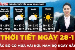 Thời tiết ngày 28-1: Bắc Bộ có mưa vài nơi, Nam Bộ ngày nắng