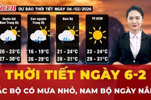Thời tiết ngày 6-2: Bắc Bộ có mưa nhỏ, Nam Bộ ngày nắng