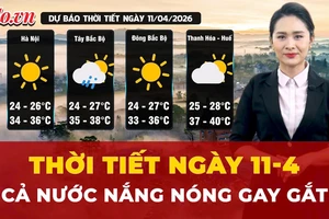 Thời tiết ngày 11-4: Bắc Bộ và Nam Bộ đều có nắng nóng gay gắt