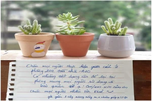 Sinh viên để lại đồ ăn, khẩu trang cho người đến cách ly ở ký túc xá