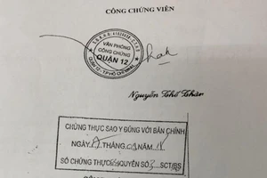 Báo động: Một văn phòng công chứng giả tại TP.HCM