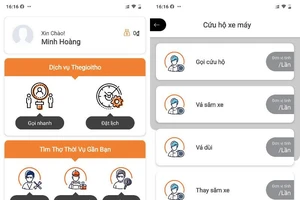 Gọi thợ sửa ống nước, sửa xe, cứu hộ... mọi lúc mọi nơi