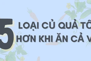 5 loại củ quả tốt hơn khi ăn cả vỏ