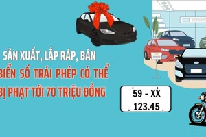 Sản xuất, lắp ráp, bán biển số trái phép có thể bị phạt tới 70 triệu đồng