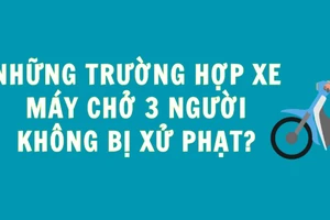 Những trường hợp xe máy chở 3 người không bị xử phạt?