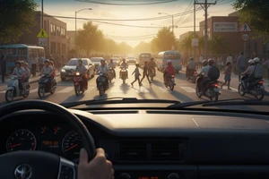 Kỹ năng xử lý tình huống khi lái xe qua khu vực trường học giờ cao điểm