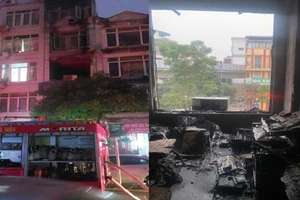 Cảnh sát cứu thoát 2 người trong vụ cháy lúc rạng sáng ở Hà Nội