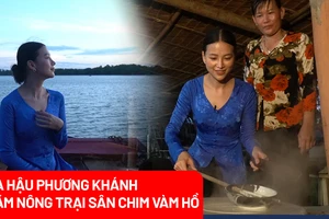 Video: Hình ảnh ấn tượng về Hoa hậu Phương Khánh thăm Nông trại Vàm Hồ
