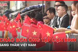 Video: Cờ hoa rực rỡ chào đón Tổng Bí thư, Chủ tịch nước Trung Quốc sang thăm Việt Nam