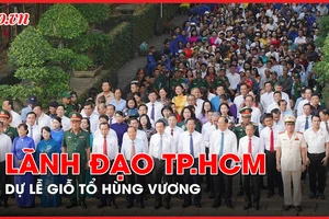 Video: Bí thư Thành ủy Nguyễn Văn Nên cùng các lãnh đạo TP.HCM dự lễ Giỗ tổ Hùng Vương