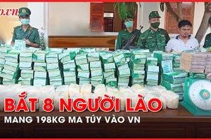 Video: Bắt 8 người quốc tịch Lào mang 198kg ma túy vào Việt Nam