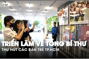 Không gian triển lãm về Tổng Bí thư Nguyễn Phú Trọng thu hút các bạn trẻ TP.HCM