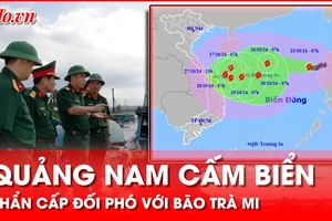 Quảng Nam khẩn trương ra lệnh cấm biển để ứng phó bão Trà Mi 