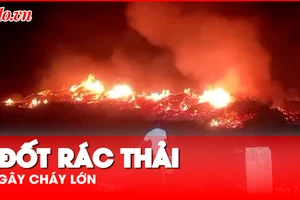 Video: Đốt rác thải gây cháy lớn, uy hiếp cả khu dân cư