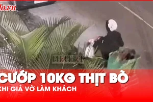 Video: Truy tìm nam thanh niên cướp 10 kg thịt bò ở Long An