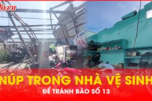 Nhà tốc mái hàng loạt, người dân núp trong nhà vệ sinh suốt đêm để tránh bão 