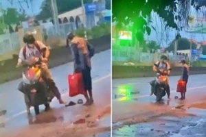 Thầy giáo tặng dép, vét sạch tiền đưa cho người đi bộ về quê