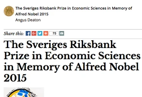 Giải Nobel Kinh tế 2015 có chủ mới