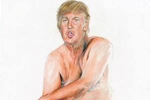 Trưng bày bức tranh Donald Trump khỏa thân trị giá 1,4 triệu USD 