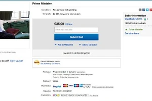 Thủ tướng Anh bị rao bán trên trang eBay