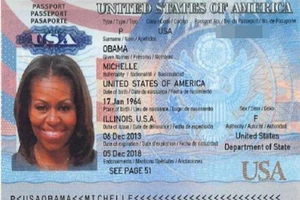 Hộ chiếu nghi của Đệ nhất phu nhân Mỹ bị rò rỉ